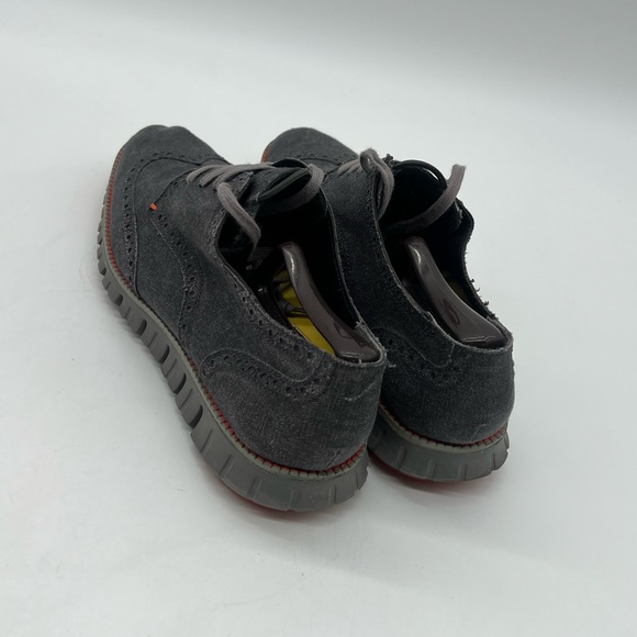 Cole Haan Zerogrand Wingtip Oxford Dark Gray Canvas Mens Size 9.5 M Dress Shoes. main image 11
